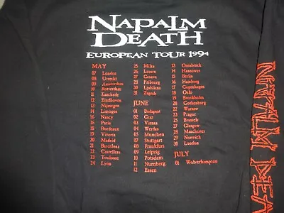 Buy Napalm Death Death Metal Sweatshirt Crew Neck Autopsy Impetigo Brutal Truth Veld • 43.57£