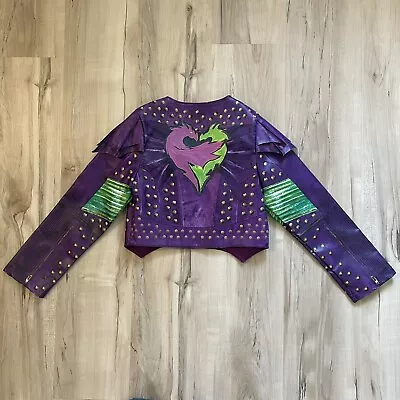 Buy Disney Store Descendants MAL Purple Studded Jacket Costume Dragons Size 7/8 • 18.89£