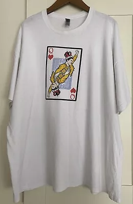 Buy QUEEN Freddie Mercury Queen Of Hearts Playing Card T-shirt Gildan 3XL ❤️ 👑 • 5£