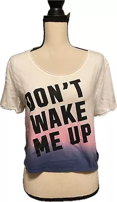 Buy Pink VS Tie Dye Crop Sleepwear T-shirt Womens Sm Purple White Don’t Wake Me Up • 8.31£