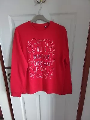 Buy BNWOT Grindstore Ltd Ladies All I Want For Christmas Is Cats Top Size L 12-14 • 16.50£