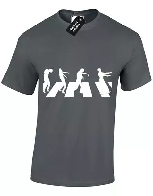 Buy Zombie Crossing Mens T Shirt Parody Novelty Abbey Rd Apocolypse Gift • 7.99£