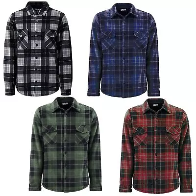 Buy Men's Quilted Plaid Winter Long Sleeve Jacket | Heat Holders | Checkered Shirt • 57.99£