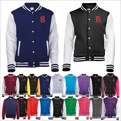 Buy Personalised Mens Baseball Jacket Embroidered Alphabets Letter Varsity Jackets  • 23.03£