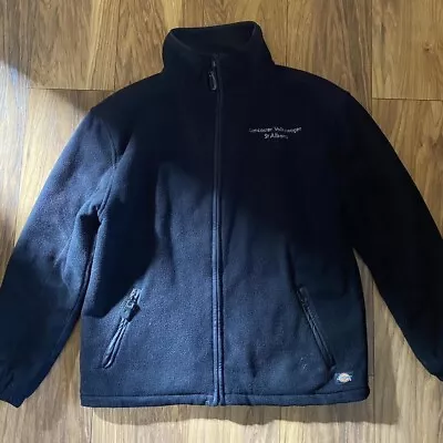 Buy Dickies Men’s Long Sleeve Black Fleece Quilted Full Zip Jacket Workwear - Size M • 12£