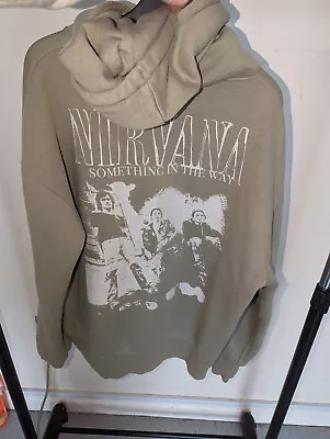 Buy Nirvana Something In The Way Hoodie Pull & Bear Mens Size Large • 19.99£