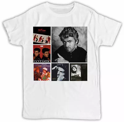 Buy George Michael T-shirt Wham Last Christmas Poster Retro Gift Designer Fashio 80s • 7.97£