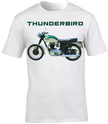 Buy Motorcycle T-Shirt Thunderbird Motorcycle Motorbike Biker Short Sleeve Crew Neck • 16.99£