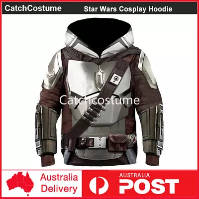 Buy Toddler Kids Star Wars The Mandalorian Pullover Hoodie Cosplay Sweatshirt Jumper • 18.96£