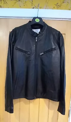 Buy Men's Full Circle Black Leather Jacket Size XL. Hardly Worn So In Good Condition • 40£