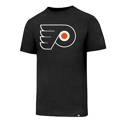 Buy NHL Philadelphia Flyers Club Black 47 Brand Ice Hockey Logo T-Shirt • 26£