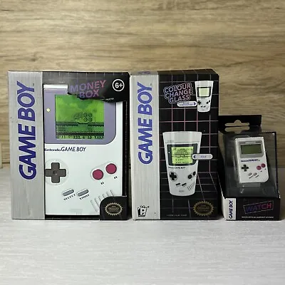 Buy Nintendo Game Boy Merch Set ~ Watch, Drinking Glass Tumbler And Money Box New  • 42.95£