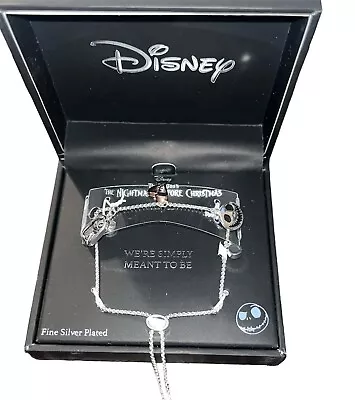 Buy Nightmare Before Christmas Charm Bracelet Jack Sally Fine Silver Plated Gift Box • 28.40£