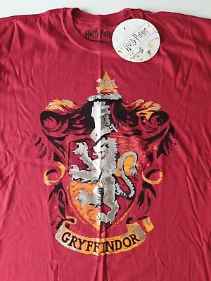 Buy Harry Potter Red Silver Gryffindor Crest T-shirt - XL - NEW With Tags • 7.99£