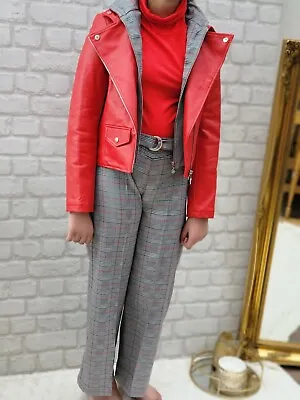 Buy Elsy Jacket Top And Trouser Set Rrp£299 Age 10 Years Red Faux Leather A323 • 45£