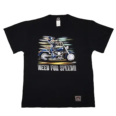 Buy Vtg 2000 Harley Davidson Warner Bros L Black T-shirt Men's Wile E Coyote Graphic • 24.99£