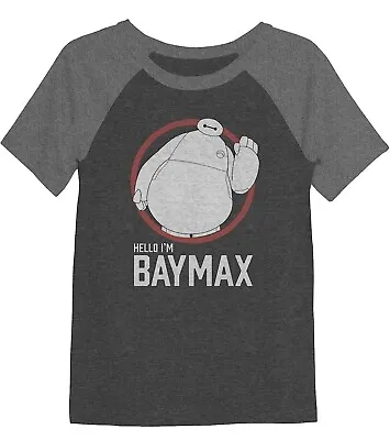 Buy Big Hero 6 Hello I’m Baymax Disney Kids T Shirt Gray Crew Tee 6 Jumping Beans • 6.42£