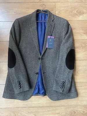 Buy Bnwt Marks & Spencer Luxury Pure New Wool Brown Mix Jacket Tweed Size M • 49.99£