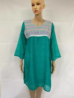 Buy Pakistani/Indian Embroidered Chiffon Top/kurti- Shirt Stitched  • 14£