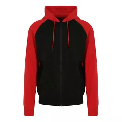 Buy AWDis Just Hoods Baseball Zoodie JH063 - Adult Casual Cotton Hooded Jumper • 26.99£