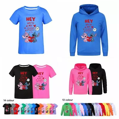 Buy 2024 Kids Lilo And Stitch Hoodie Casual Sweatshirt T-shirts Pullover Hoodie Tops • 10.99£