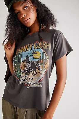 Buy Daydreamer Johnny Cash Riders In The Sky Reverse Girlfriend Tee Size XSmall • 48.16£
