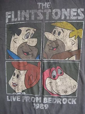 Buy The Flintstones Black T-Shirt Live From Bedrock 1989 XL Extra Large • 14.99£