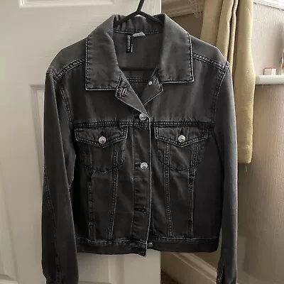 Buy Ladies H&M Denim Jacket Size 6 Grey • 3.80£