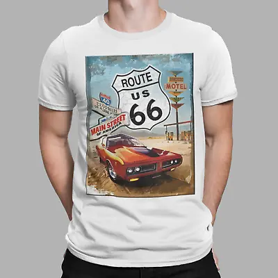 Buy Route 66 T-shirt Charger Car Dukes Of Hazard Tee Retro Biker Hotrod  • 7.97£