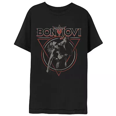 Buy Bon Jovi Triangle Overlap Black T-Shirt NEW OFFICIAL • 14.89£