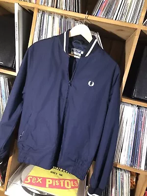 Buy Men’s Fred Perry Jacket Excellent Condition Medium Navy Made In England • 34.99£