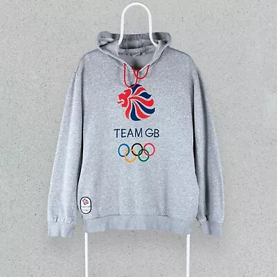 Buy Team GB Grey Hoodie Olympics Embroidered Rare 2012 London Mens Large • 18£