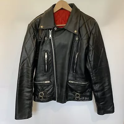 Buy Vintage 50s Leather Biker Jacket Size Small British Made Retro Style • 179£