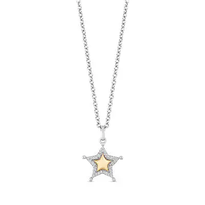 Buy Disney Jewels Collection Sheriff Woody Star Pendant Sterling Silver & 14kt Gold • 55.62£