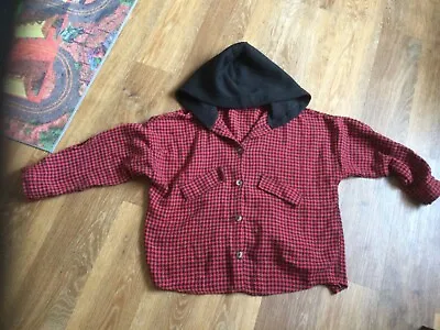 Buy Red And Black Check Hooded Jacket By Suffle From TK Maxx Size S (8-10) • 3.99£