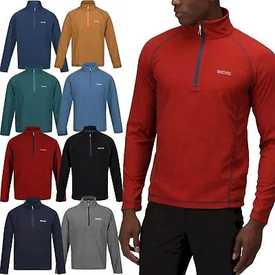Buy Regatta Mens Montes Fleece Jacket Half Zip Up Lightweight Micro Jumper Pullover • 10.99£