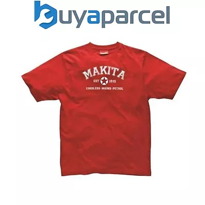 Buy Makita Red Grey Crew Neck T-Shirt Official Merchandise EST 1915 LARGE • 7.99£