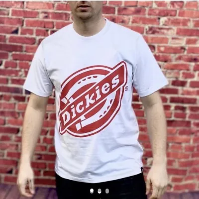 Buy Dickies White TShirt Mens XXS Tee Shirt Retro Spellout Printed Logo RoundNeck • 14.99£
