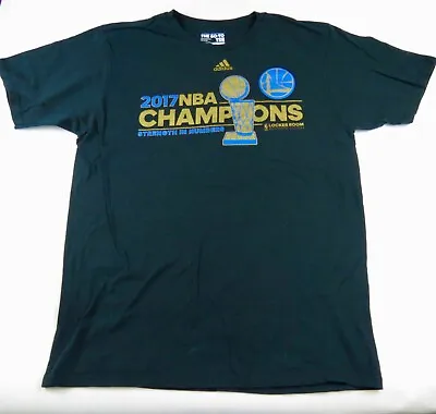 Buy Adidas T-shirt Black Golden State Warriors NBA Champs 2017 Size L • 12.40£