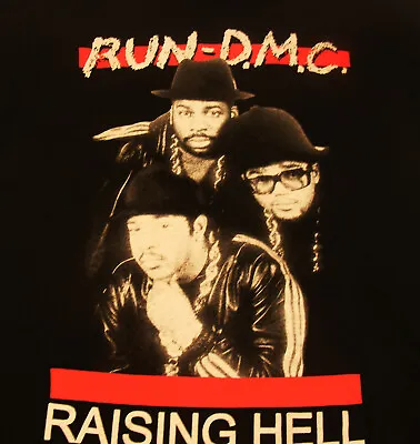 Buy Run DMC T Shirt Raising Hell Size Small/Petite Black Red White VGC • 7.54£