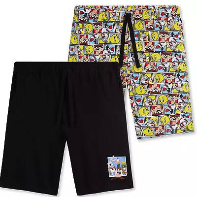 Buy Looney Tunes Mens Shorts, 2 Pack Cotton Lounge Shorts, Summer Clothes For Men • 13.49£
