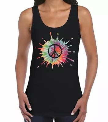 Buy Psychedelic CND Peace Symbol Women's Vest Tank Top - Festival T-Shirt • 12.95£