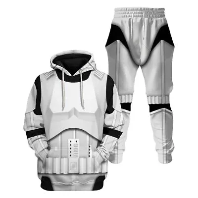 Buy Star Wars Imperial Stormtrooper Hoodie Pullover Sweatshirt Cosplay Jacket Pants • 38.63£