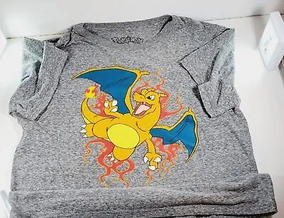 Buy Women's Size L Pokemon Charizard Gray Shirt • 13.23£