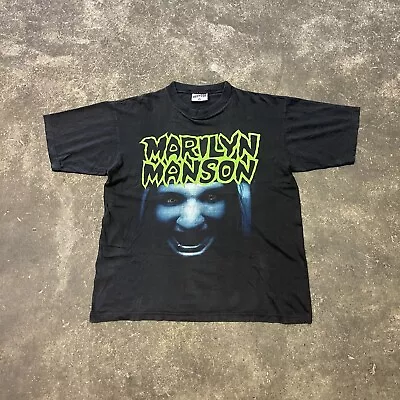 Buy 1994 Marilyn Manson Vintage T-shirt This Is Your World / Bigger Than Satan. • 200£