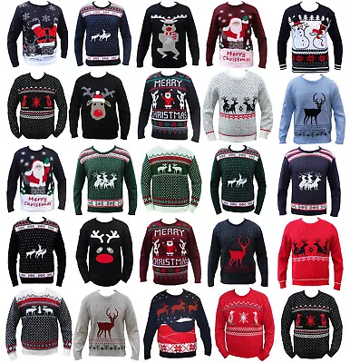 Buy Uk Knitted Premium Jumper Christmas Reindeer Fairisle Rude Funny Snowman Sweater • 17.95£
