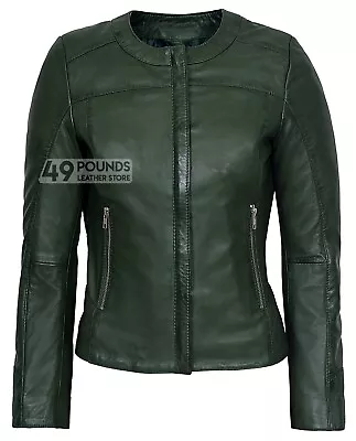 Buy Ladies  Stylish Fashion Designer Soft Real Napa Leather Jacket 5328 • 44.10£