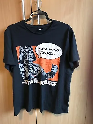 Buy Star Wars T Shirt Mens  LOGO BLACK XL • 6.45£