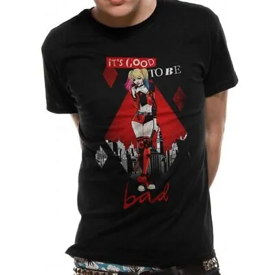 Buy Official Loud XL Adult Ladies Black Harley Quinn Good To Be Bad T-Shirt DC • 12.99£