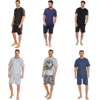 Buy Mens Pyjamas T-shirt & Shorts Set Night Suit Short Sleeve Night Pj Lounge Wear • 9.99£